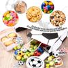 PASEOTA 12 PCS Soccer Goodie Bags with Handles, Soccer Snack Bags for Team Kids Birthday, Soccer Party Favor Bags Treat Candy Gift Bags Sports Theme Supplies (Soccer-A) view 4
