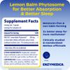 Enzymedica Sleep & Stress Lemon Balm Phytosome Capsules for Men & Women - Lemon Balm Supplement for Adults, Natural Calm & Relaxation Support, Vegan, Gluten Free - 60 Caps view 2