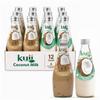 Kuii Coconut Milk Drink Variety Pack Original Coconut Jelly & Chocolate Coconut Jelly Drinks, No Sugar Added, 12-Pack, 9.8 fl oz Glass Bottles view 1