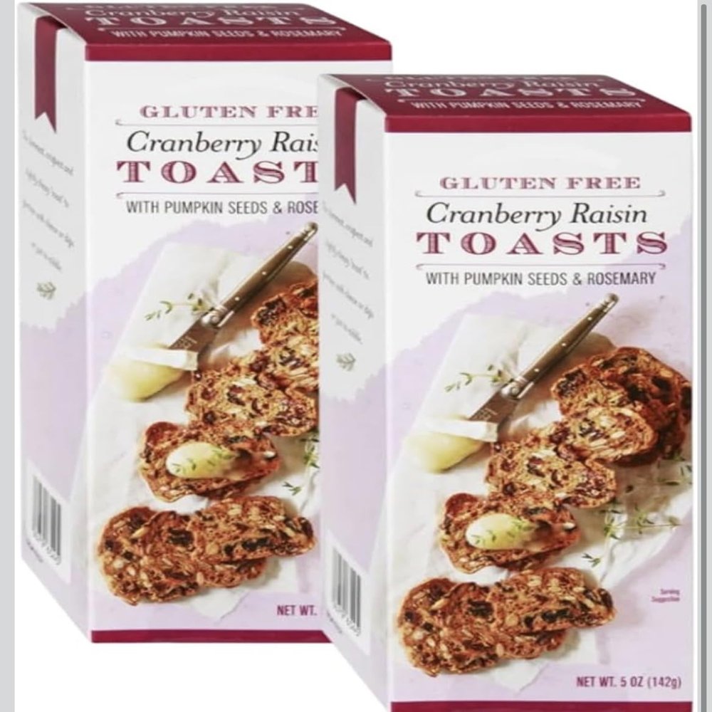 TJs Gluten Free Cranberry Raisin Toasts 5 oz - 2 PACK