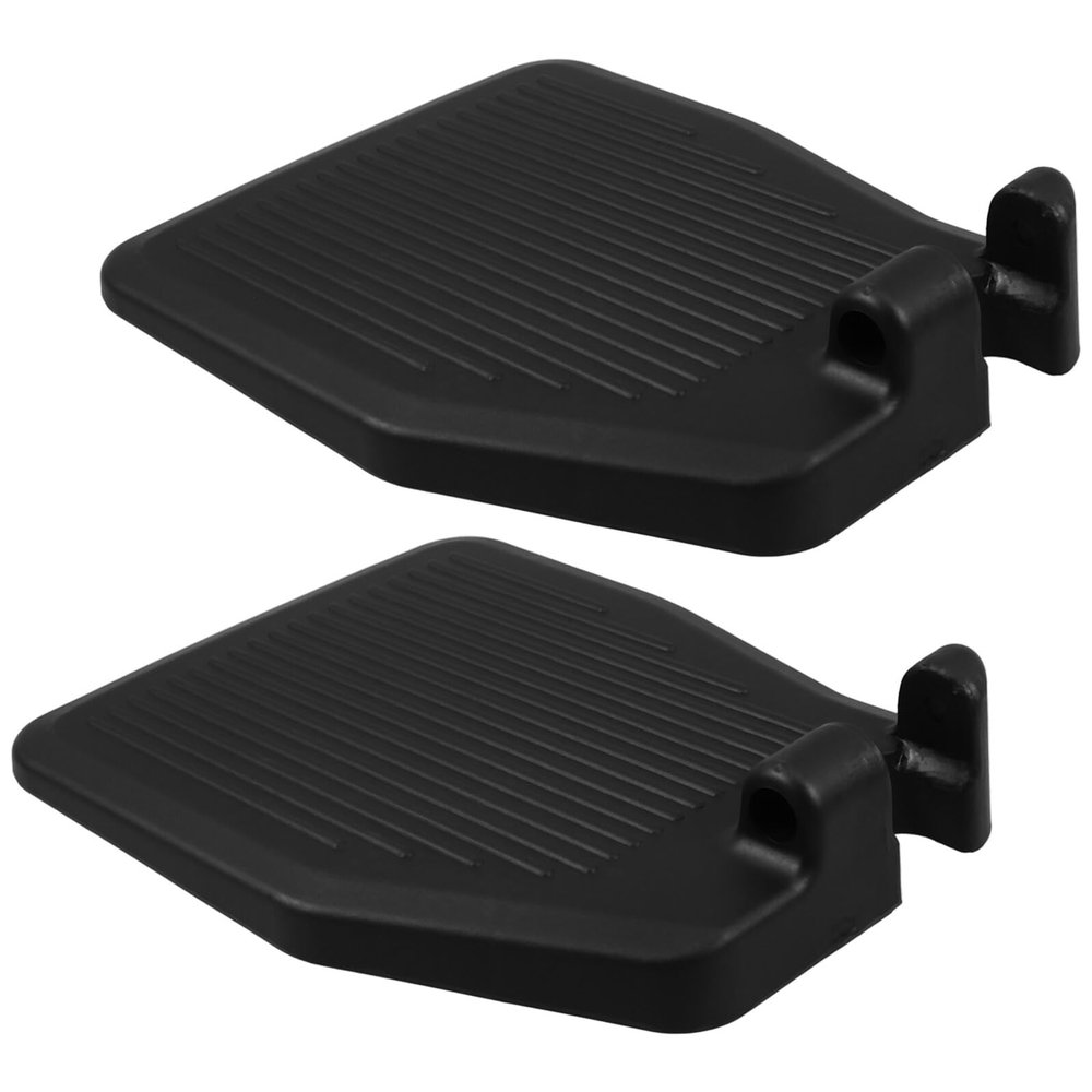 WATIIFUFU Heavy Duty Wheelchair Footplates Pair, Plastic Black Replacement Footrest Pedals, Universal Legrest for Patient Mobility Aid and Wheelchair Accessories