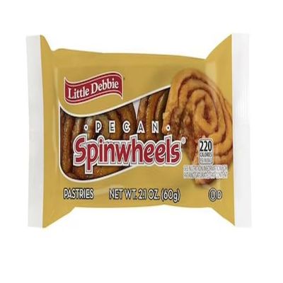 Little Debbie Pecan Spinwheels 2.1oz Single Serve, 1 Caddy (12 twin-wrapped vending packs)