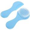 HAPINARY Newborn Hair Brush and Comb Set for Boys Soft Bristle Scalp Brush and Hair Comb Grooming Kit for Sensitive Scalps Blue view 1
