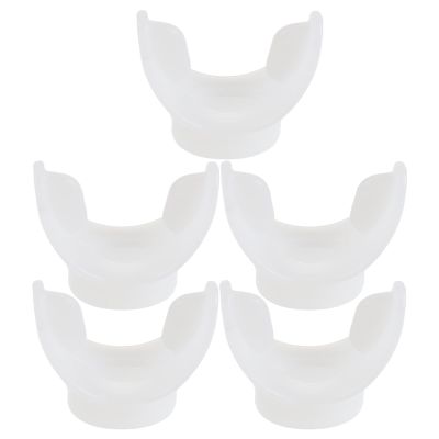 OSOLADY 5pcs Silicone Diving Mouthpiece for Regulator and Snorkel - Replacement Mouthpiece with Ergonomic Design for Comfortable Snorkeling and Scuba Diving