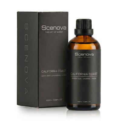 California Coast Diffuser Oil, Inspired By Delano Beach, Hints of Jasmine, Green Tea, Lemongrass. 100ml 3.3 Fl Oz. IFRA Certified Max Concentration, GMO Free, Child and Pet Safe.