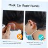 PATKAW Mask Extension Buckle Ear Hooks Flexible Strap Extender 3pcs Set Black Long Adjustable Mask Cord Accessories for Comfortable Fit and Ear Protection view 4