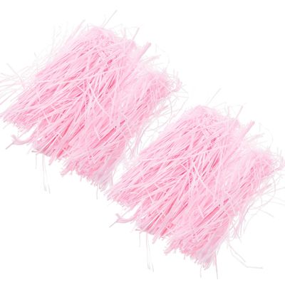 Hohopeti Shredded Raffia Paper Box Filler 200g X 2 Packs Pink Confetti Filler Material Decorative Filling for Boxes Wedding Party Packaging