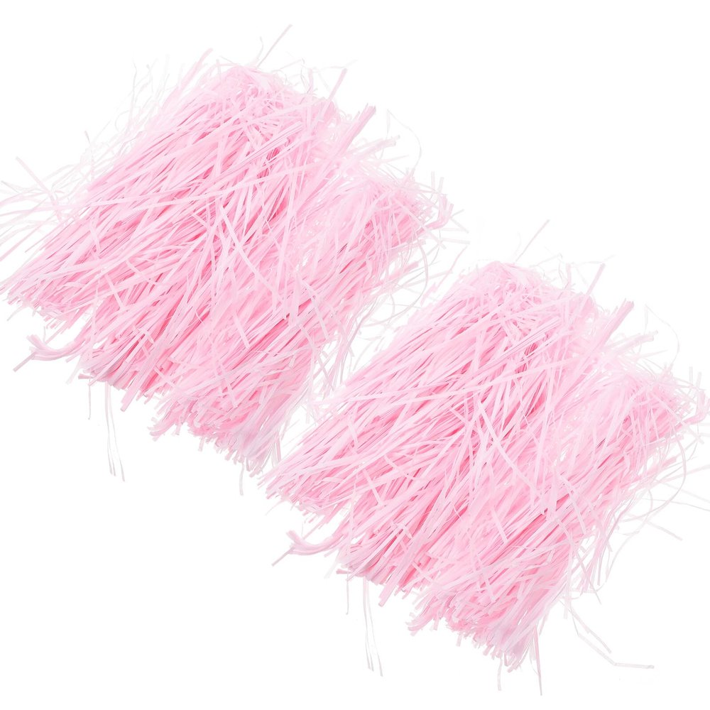 Hohopeti Shredded Raffia Paper Box Filler 200g X 2 Packs Pink Confetti Filler Material Decorative Filling for Boxes Wedding Party Packaging
