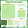 100 Pcs Sage Green Party Napkins Gradient Green Scalloped Gold Foil Disposable Paper Napkins 6.5" Luncheon Napkin for Birthday Baby Shower Anniversary Reception Party Supplies view 2