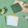 100 Pcs Sage Green Party Napkins Gradient Green Scalloped Gold Foil Disposable Paper Napkins 6.5" Luncheon Napkin for Birthday Baby Shower Anniversary Reception Party Supplies view 4