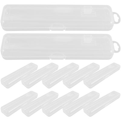 VINTORKY 20pcs Tongue Scraper Case, Portable Flatware Box Travel Tableware Storage Case, Tongue Scraper Travel Box for Toothbrush Spoon and Fork