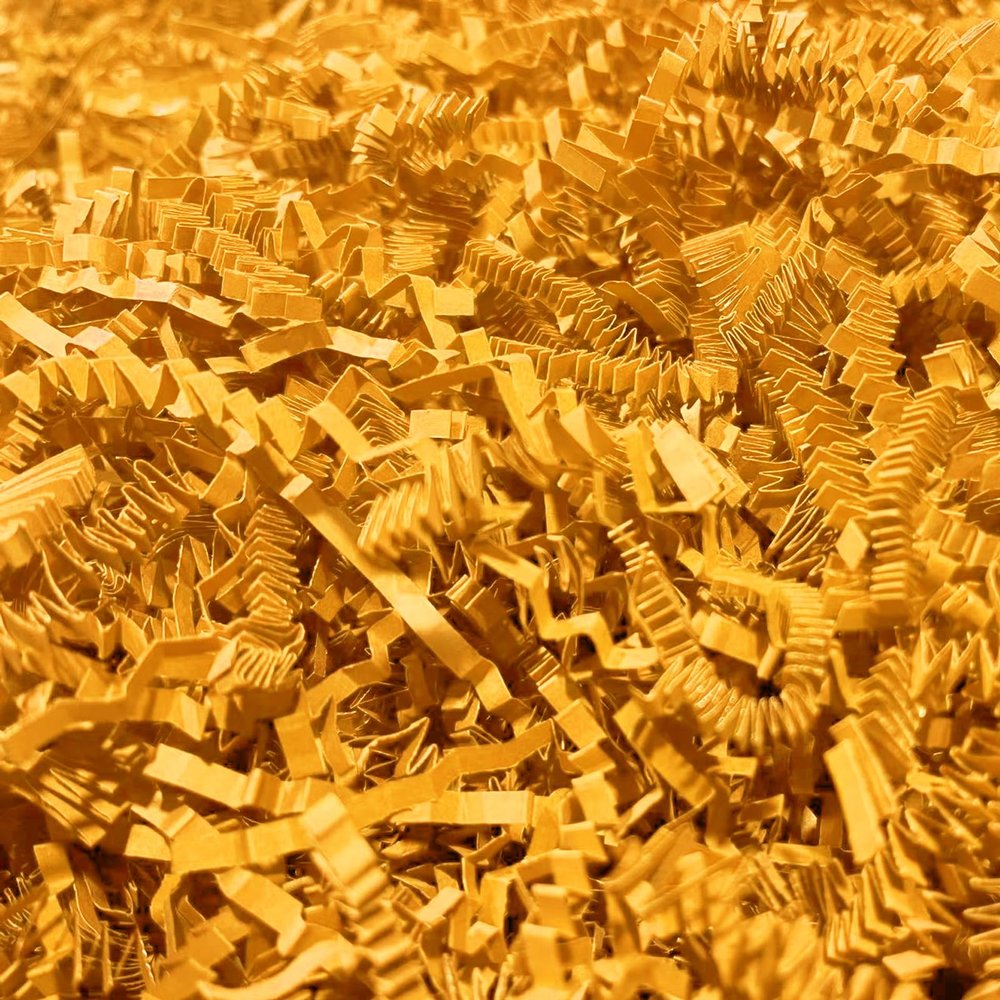 10 LB Golden Crinkle Cut Paper Shred Filler Great for Gift Wrapping, Basket Fillers, Birthday, Gift Wrapping, Halloween Thanksgiving Christmas Party Decor Filling Supplies
