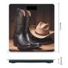 Cowboy Black Hat Western Boots Digital Bathroom Scale for Body Weight Accurate Weighing Scale Digital Scale Fashion Weight Scale High Precision Smart Scale with Ultra-Wide Platform Large LCD Display view 2