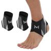 2 Pcs Ankle Brace for Men & Women, Breathable Lace-Up Compression Sleeve, Adjustable Support for Basketball, Running, Gym, Sports & Active Lifestyle (Gray)