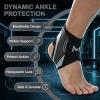 2 Pcs Ankle Brace for Men & Women, Breathable Lace-Up Compression Sleeve, Adjustable Support for Basketball, Running, Gym, Sports & Active Lifestyle (Gray) view 2