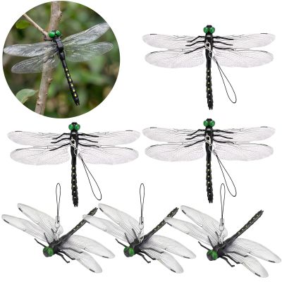 6pcs Fake Dragon Flies, Dragon Fly Clips Repelling Supplies for Bugs