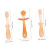 BCOATH Silicone Toothbrush 3pcs, Oral Cleaning Brush with Tongue Cleaner, Safety Silicone, Soft Bristles for Newborns, Suitable for Daily Oral Care view 2