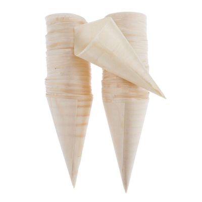 HHRJNUST 100 Pieces of Wooden Cups for Use in Restaurants and Corporate Events, 11x15.5cm