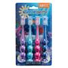 Kids Toothbrush 4 Pack - Soft Bristles with Suction Cup - Toothbrush Kids, Child Sized Brush Heads, 3-10 Year Old Kid Toothbrush with Easy Storage - Toddler, Girl and Boy Set (Purple Pink & 2 blue) view 1