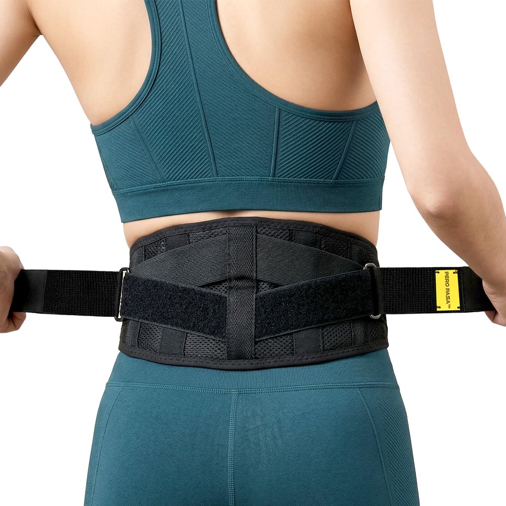 PERO PASA Lower Back Brace for Women and Men, Adjustable Back Brace with Back Support Belt and Back Support Brace, Slim Breathable Lumbar Support for Daily Stability, Back Braces XS/S(Waist:26''-31.5'')
