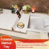 Foldable Bath Tub Cover Waterproof PVC Bath Tray Dustproof Insulating Panel Space-Saving Bath Mat Versatile Bathtub Support Easy Clean Shower Accessory view 2