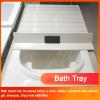 Foldable Bath Tub Cover Waterproof PVC Bath Tray Dustproof Insulating Panel Space-Saving Bath Mat Versatile Bathtub Support Easy Clean Shower Accessory view 3