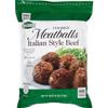 Cooked Italian Style Beef Meatballs; Approximately 140 Meatballs; Resealable Bag . Ingredients : GROUND BEEF, WATER BREAD CRUMBS (ENRICHED BLEACHED WHEAT FLOUR (BLEACHED WHEAT FLOUR, NIACIN, REDUCED IRON, THIAMINE MONONITRATE, RIBOFLAVIN, FOLIC ACID) view 1