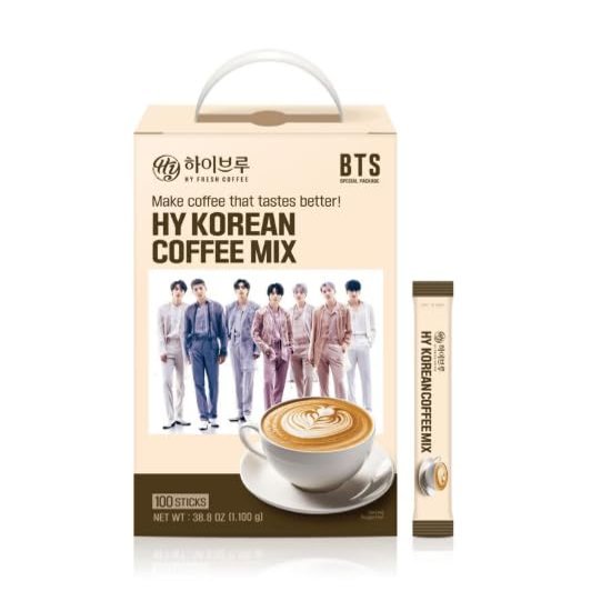 HY Bangtan Boys Special Package Coffee Variety Gift - Hotbrew Bottle and Iced Sweet Pouch - B.T.S OT7 Come Back (Coffee Mixed stick (100))