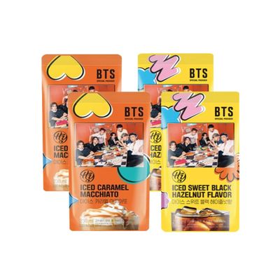 HY Bangtan Boys Special Package Coffee Variety Gift - Hotbrew Bottle and Iced Sweet Pouch - B.T.S OT7 Come Back (Iced 2Flavorsx2)