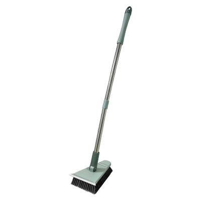 2 in 1 Floor Scrub Brush with Long Handle, Grout Brush, 120Rotatable Solubrilho Tile Cleaner, Magic Broom, Bathroom Brush Cleaner for Shower (Green)