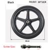 16 Inch Wheelchair Replacement Wheels Pair of Rear Wheels with 12mm Bearings, Non-Inflatable and Non-Slip, Durable Replacement for Manual Wheelchairs view 3