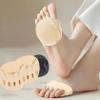 1-2 Pairs of Women's High-Heeled Shoes,Half-Soled Socks,Reusable Invisible Foot Pad for Toes Lining Socks(Skin Color-1Pair) view 2