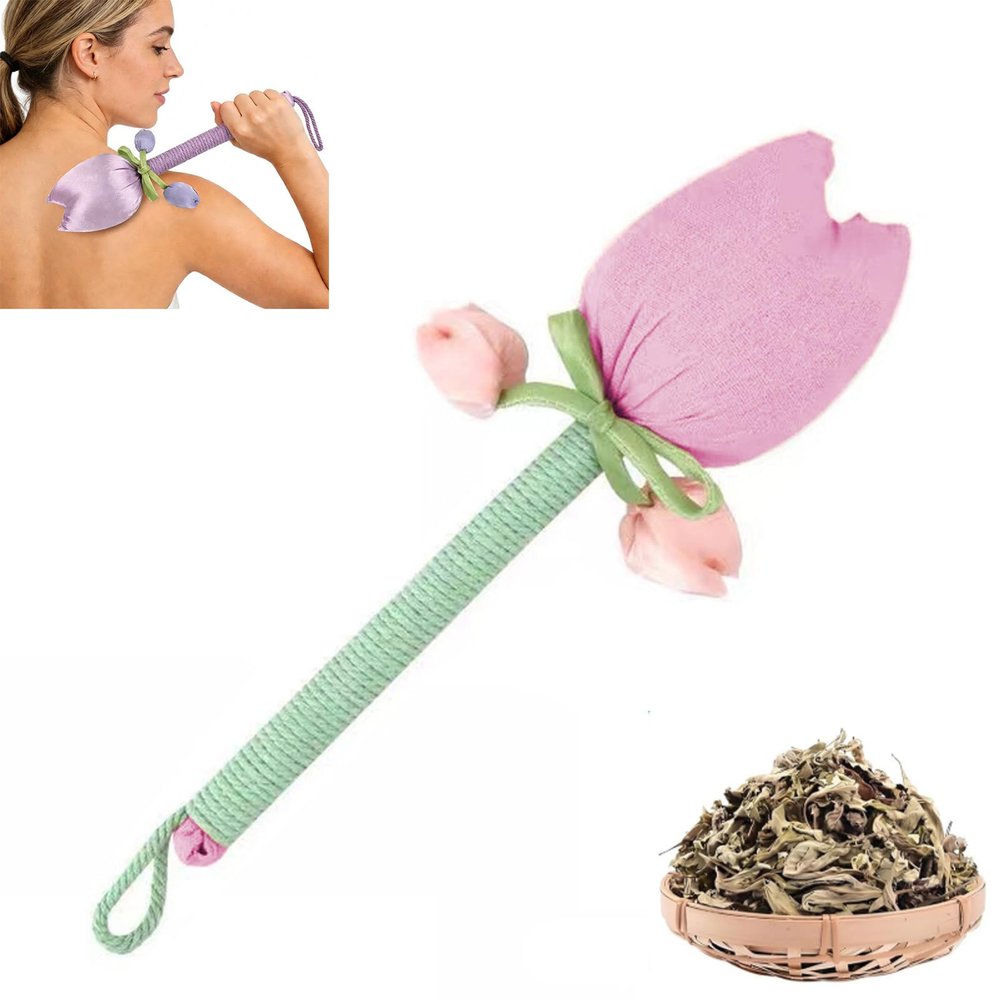 Mugwort Massage Hammer, Plum Blossom Hammer for Scalp, Tulip Wormwood Massage Hammer, Sweat-Absorbent Breathable Skin-Friendly Soft, Relax Muscles, for Home, Office (C#6)