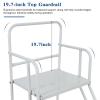 4-Step Rolling Step Stool 880lbs, Heavy-Duty Folding Climbing Ladder with Lockable Wheels & Anti-Slip Steps, Cold Rolled Steel Mobile Stair for Home, Warehouse & Retail Grey view 3