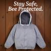 Gray Beekeeping Veil Jacket, Hooded Bee Protective Clothing, Breathable Half-Body Beekeeper Suit with Pockets, Polyester Fabric view 4