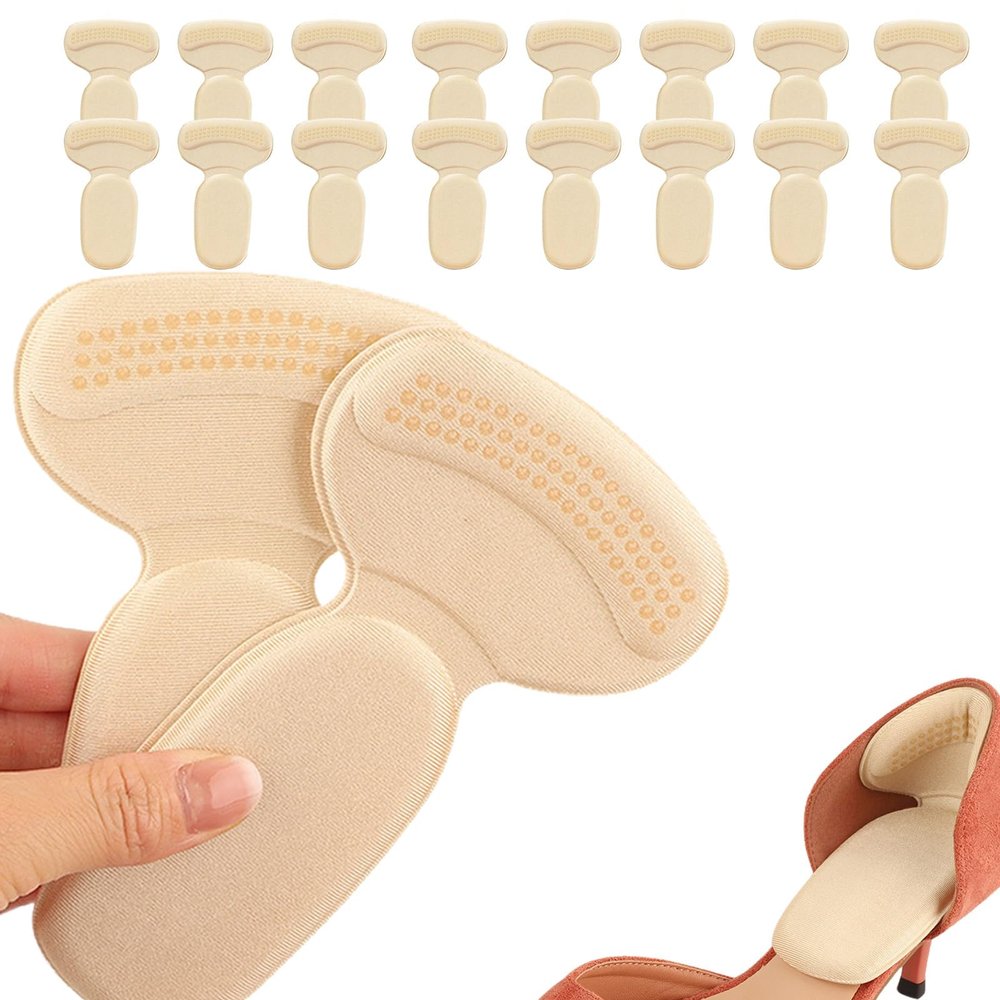 16PCS Anti-Slip Heel Liners Soft Cushion Heel Protector Pads for Women Men Shoes, 2026 New Heels Grippers Heels Protector Sticker, All-Day Comfort for Any Shoes (Apricot 16PCS)