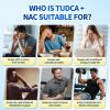VivoNu TUDCA 2000mg + NAC 1200mg Supplement Complex Capsules, Powerful TUDCA Bile Salt + N Acetyl Cysteine, Antioxidant Supplements for Liver & Lung& Gallbladder Cleanse, Digestion - 180 Capsules view 4