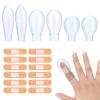 6pcs Waterproof Toe & Thumb & Finger Protectors, 3 Size Silicone Sleeve with 12 Nursing Bandage Reusable Finger Cover Cots for Shower Swimming Pedicure Manicure Nail Soaking Protection Guard view 1