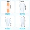 6pcs Waterproof Toe & Thumb & Finger Protectors, 3 Size Silicone Sleeve with 12 Nursing Bandage Reusable Finger Cover Cots for Shower Swimming Pedicure Manicure Nail Soaking Protection Guard view 2