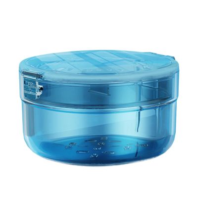 Denture Case Portable, Slim Soaking Container, Leak Proof Tooth Box with Travel Friendly Design, Cleaning Storage with Material, Care Accessory for Man Woman Adults Kids Bathroom Use