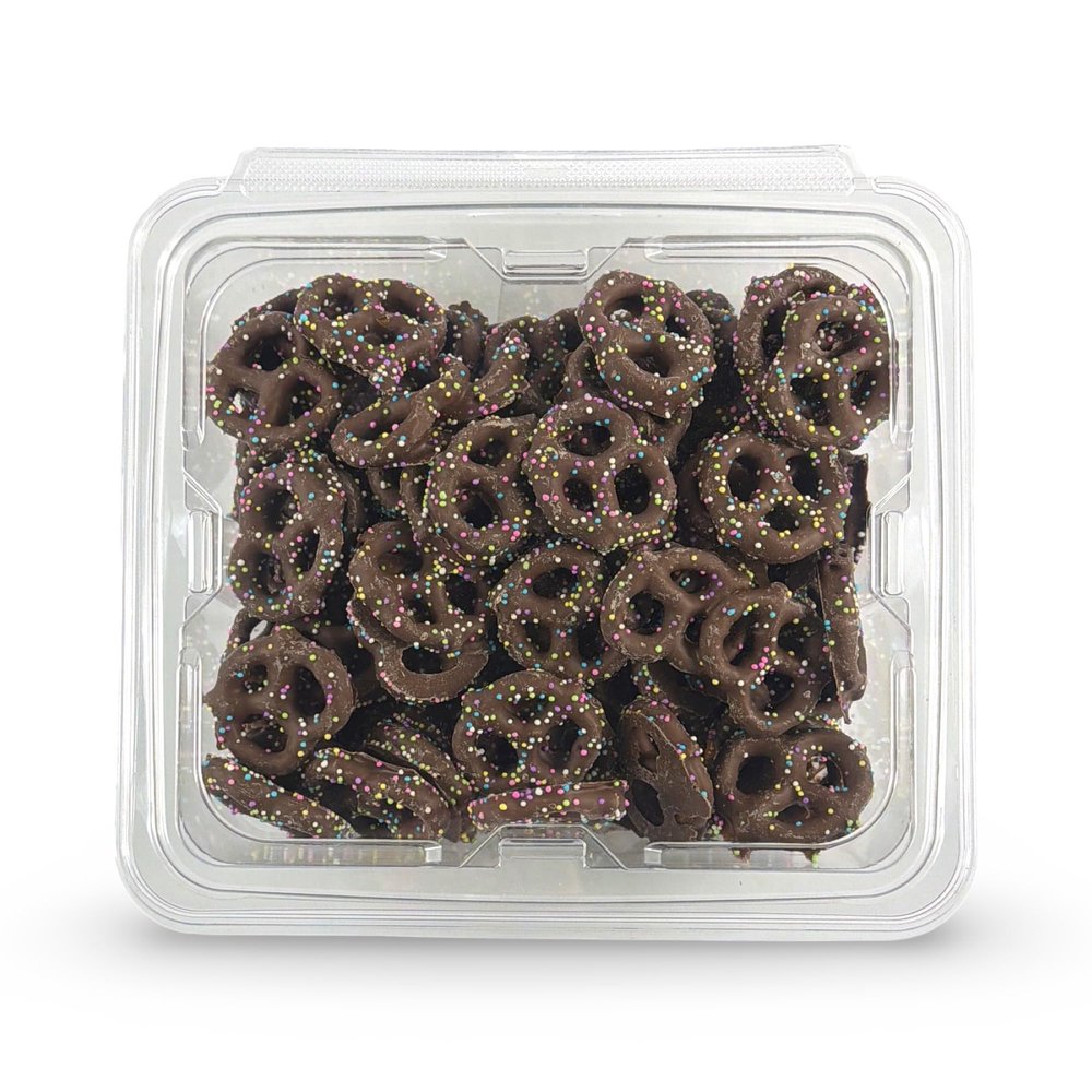 Carlotta's Bakery Chocolate Covered Pretzel Bites - Milk Chocolate & Pastel Nonpareils - 1 lb