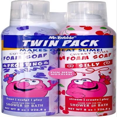 B'ubble Foam Soap Twin Pack with Frosting & Silly Nozzles, Rotating Colors & Scents, 8 oz