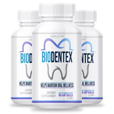 VIDAPLEXTRA Bio Dentex - Bio Dentex Daily Supplement Capsules (3 Pack, 180 Capsules)