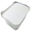 Nicole Fantini Disposable Aluminum Oblong Pans 5 LB with Board Lids | Heavy Duty Foil Baking Trays for Oven Freezer Meal Prep Catering Storage | 100 Count view 1