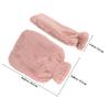 VILLCASE Plush PVC Hot Water Bottle with Cover 1000ml Reusable Hand Warmer Pouch Soft Pink Faux Rabbit Plush Belly Warmer for Home Office Relief view 2
