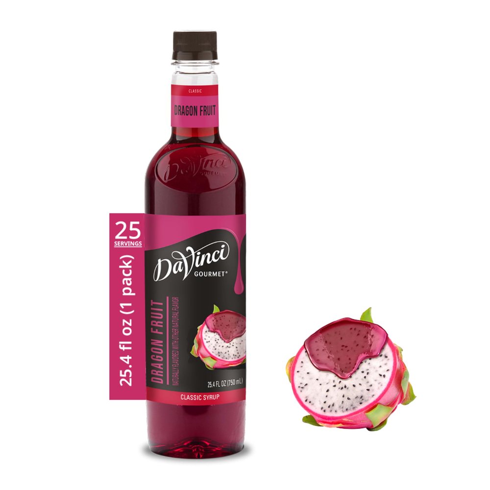 DaVinci Gourmet Dragon Fruit Syrup, 25.4 Fluid Ounces (Pack of 4)