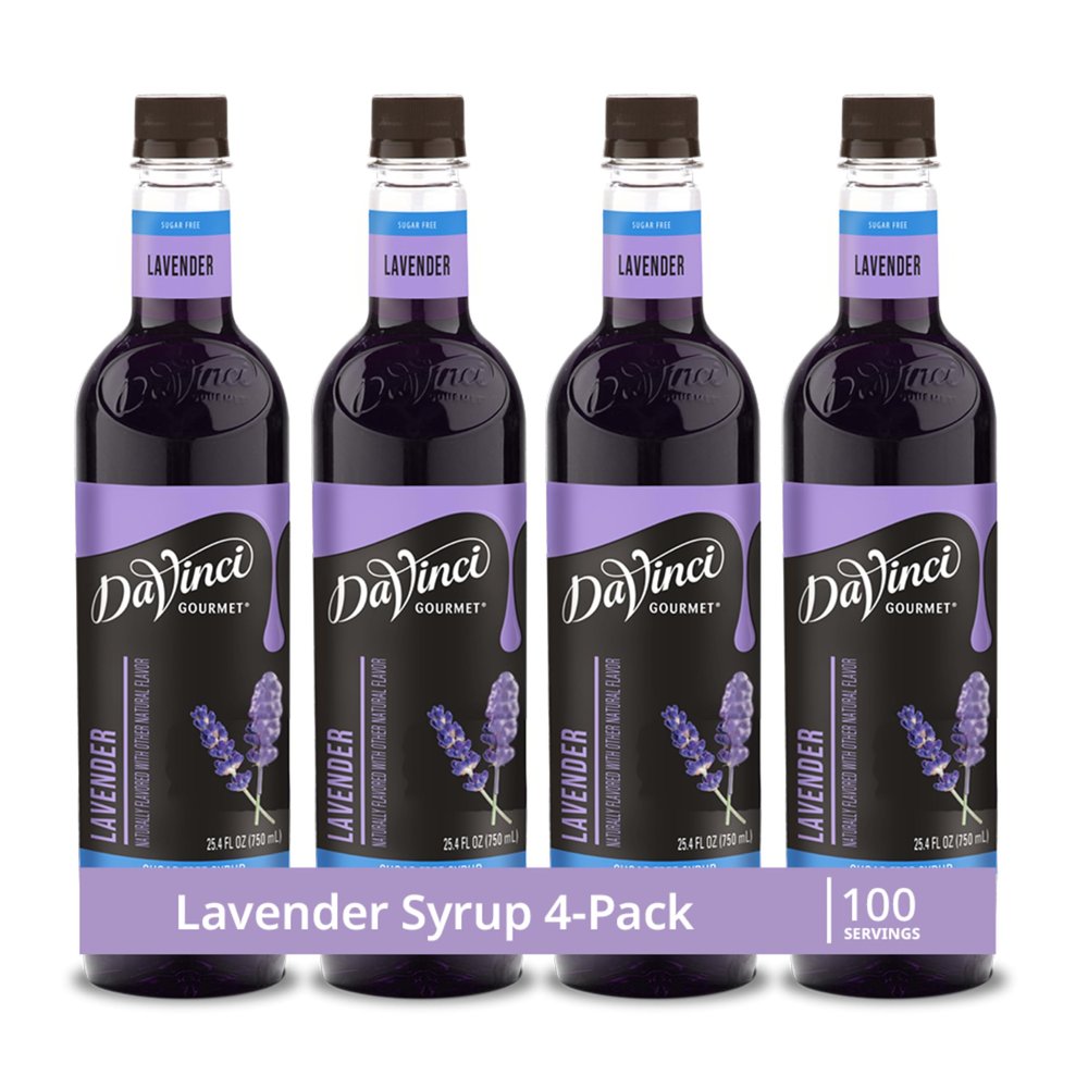DaVinci Gourmet Sugar-Free Lavender Syrup, 25.4 Fluid Ounces (Pack of 4)