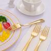 Operitacx Disposable Plastic Cutlery Set 30pcs Fork Spoon Blade Party Dessert Tableware Portable Serving Cutlery Kit view 4