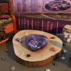 60 mm Crystal Rock Large Heart Stone Healing Crystals Gifts for Women Natural Reiki Gemstone Polished Heart Shaped Rocks Meditation(Amethyst) view 2