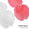 CIMAXIC 2 Sets Denture Soaking Box with Strainer Basket - Small Retainers Bath Cup - Portable False Teeth Holder with Cleaning Brush for Outdoor Travel view 3